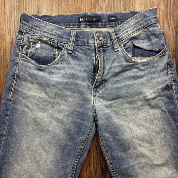 Buckle BKE Jake Jeans Distressed Medium Wash Men’s Size 32 X 30 - Picture 3 of 11